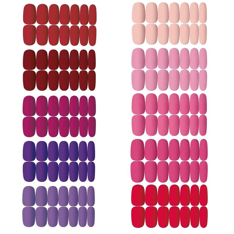 10 Sheets Full Cover Nail Wraps Self-Adhesive Manicure Stickers for Nail Art