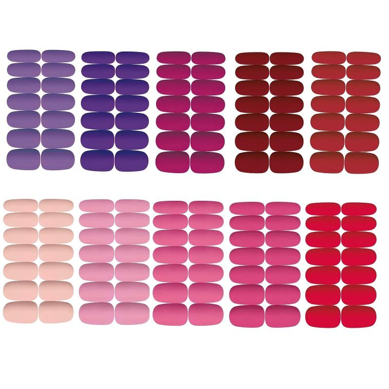 10 Sheets Full Cover Nail Wraps Self-Adhesive Manicure Stickers for Nail Art