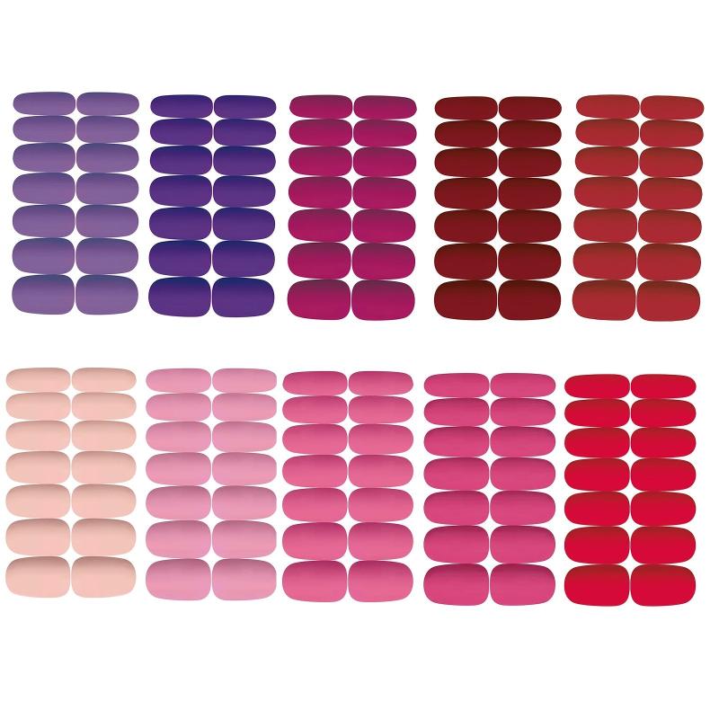 10 Sheets Full Cover Nail Wraps Self-Adhesive Manicure Stickers for Nail Art