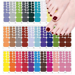 Full Wrap Nail Polish Stickers Self Adhesive Toenail Art Decal Strips