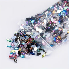 500 pcs Glitter Nail Art Rhinestones Mix Horse Eye Shape for Nails