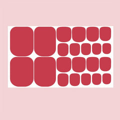 Pink Toe Nail Stickers Full Nail Wraps Gel Nail Strips