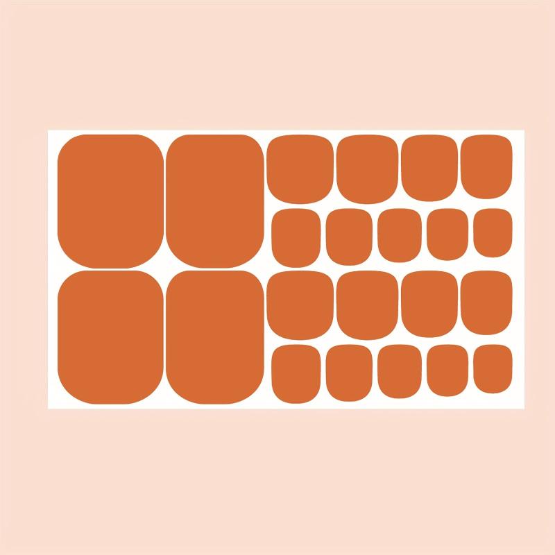 Pink Toe Nail Stickers Full Nail Wraps Gel Nail Strips