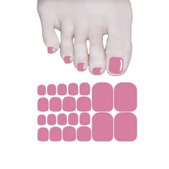 Pink Toe Nail Stickers Full Nail Wraps Gel Nail Strips