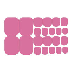 Pink Toe Nail Stickers Full Nail Wraps Gel Nail Strips