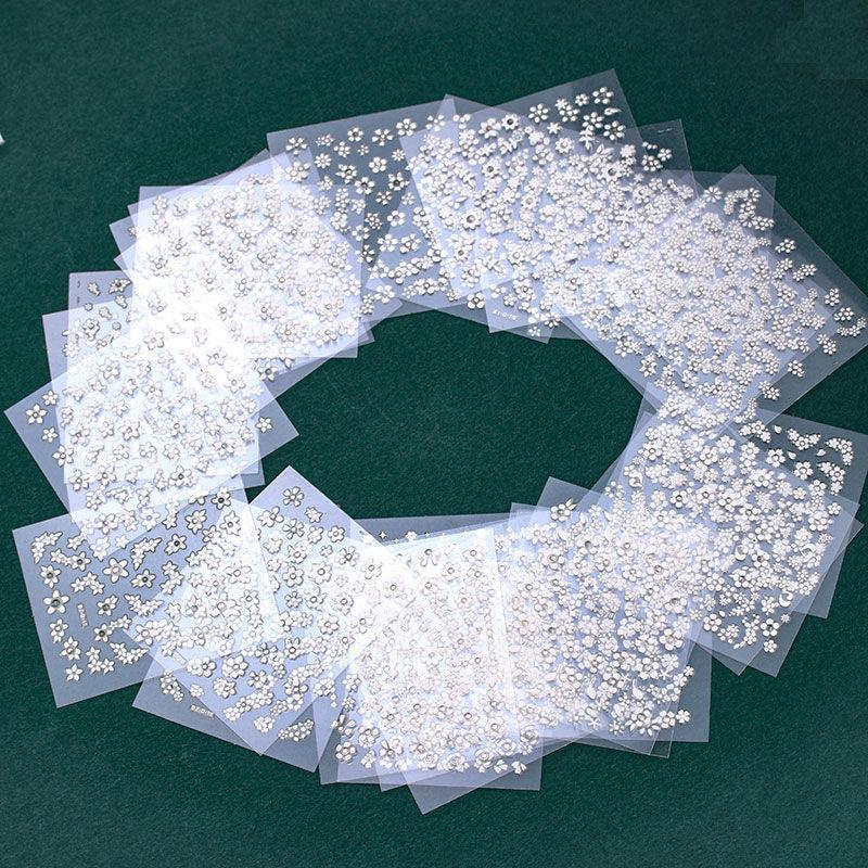 30 Sheets Small Fresh Spring Flowers Nail Stickers Nail Decals