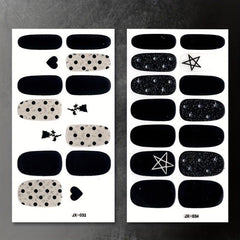 Dark Nail Polish Stickers DIY Manicure Kit for Women and Girls
