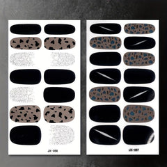Dark Nail Polish Stickers DIY Manicure Kit for Women and Girls