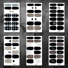 Dark Nail Polish Stickers DIY Manicure Kit for Women and Girls
