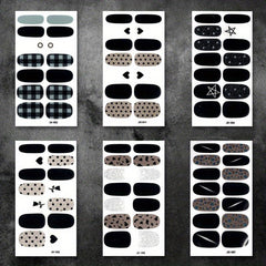 Dark Nail Polish Stickers DIY Manicure Kit for Women and Girls