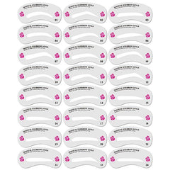 Eyebrow Stencil Makeup Beauty Tool 24 Sheets Set