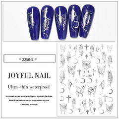 Spring Butterfly Nail Art Stickers Decals 3D Nail Sliders