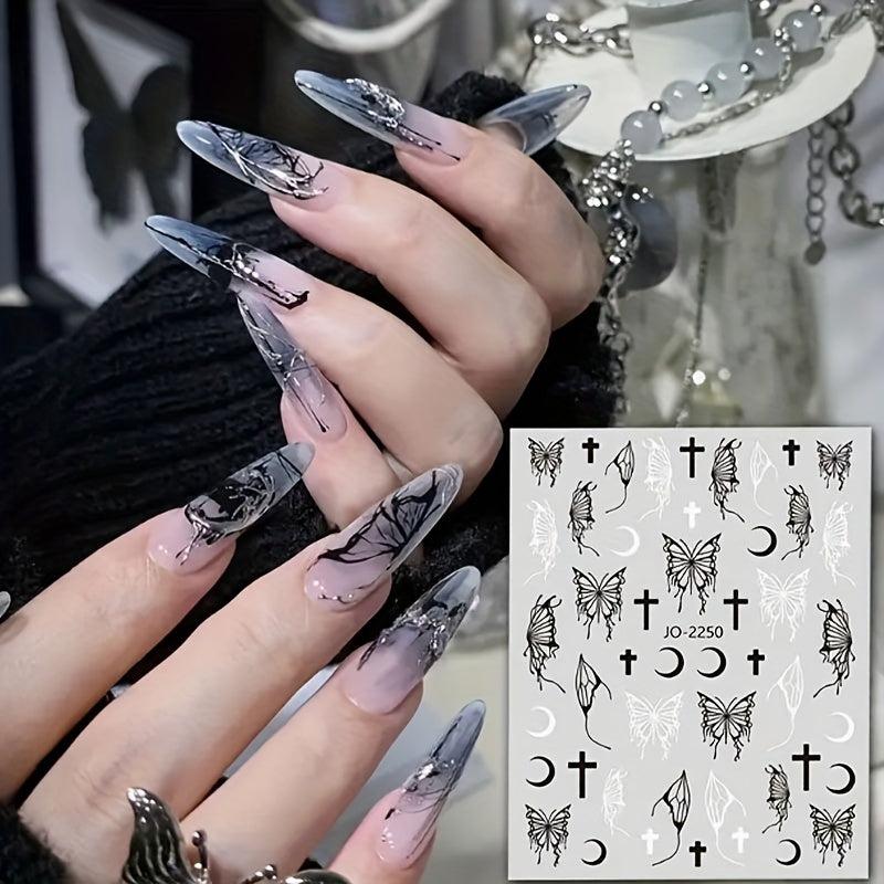 Spring Butterfly Nail Art Stickers Decals 3D Nail Sliders