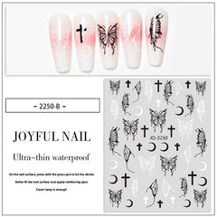 Spring Butterfly Nail Art Stickers Decals 3D Nail Sliders