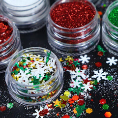 Christmas Nail Art Supplies Snowflake Christmas Tree Star Nail Glitter Sequins