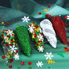 Christmas Nail Art Supplies Snowflake Christmas Tree Star Nail Glitter Sequins