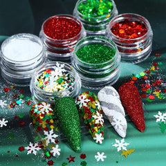 Christmas Nail Art Supplies Snowflake Christmas Tree Star Nail Glitter Sequins