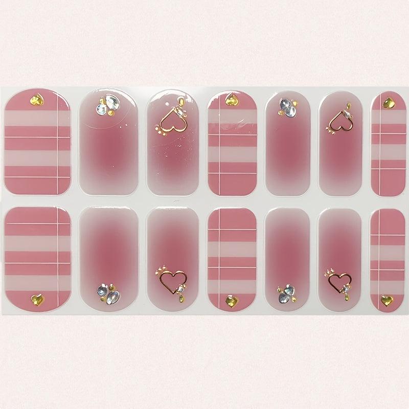 Stylish Nail Decals Full Cover Nail Wraps Easy to Apply Manicure Stickers