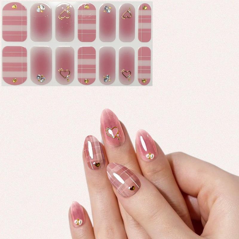 Stylish Nail Decals Full Cover Nail Wraps Easy to Apply Manicure Stickers
