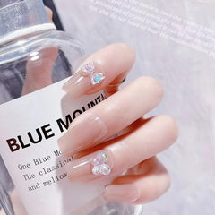50 pcs Aurora Glitter 3D Bow Nail Art Charm Rhinestone Bow Knot Nail Charms