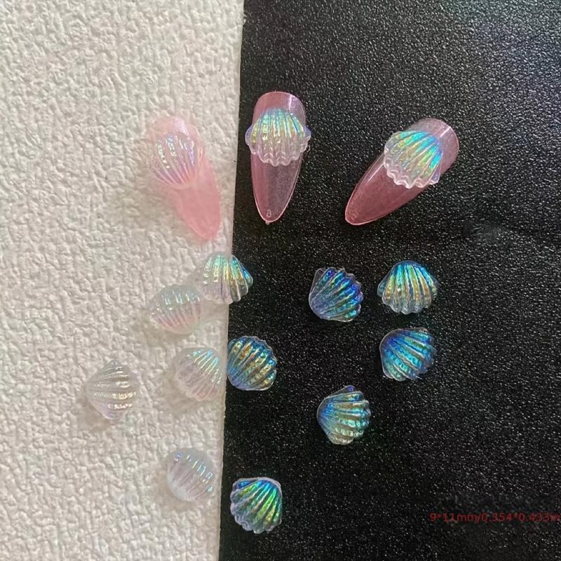 50 pcs Aurora Glitter 3D Bow Nail Art Charm Rhinestone Bow Knot Nail Charms