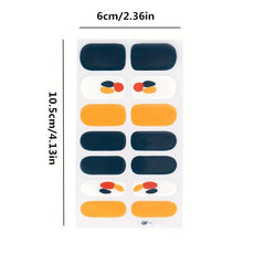 Waterproof Nail Polish Stickers Self Adhesive Decal Strips