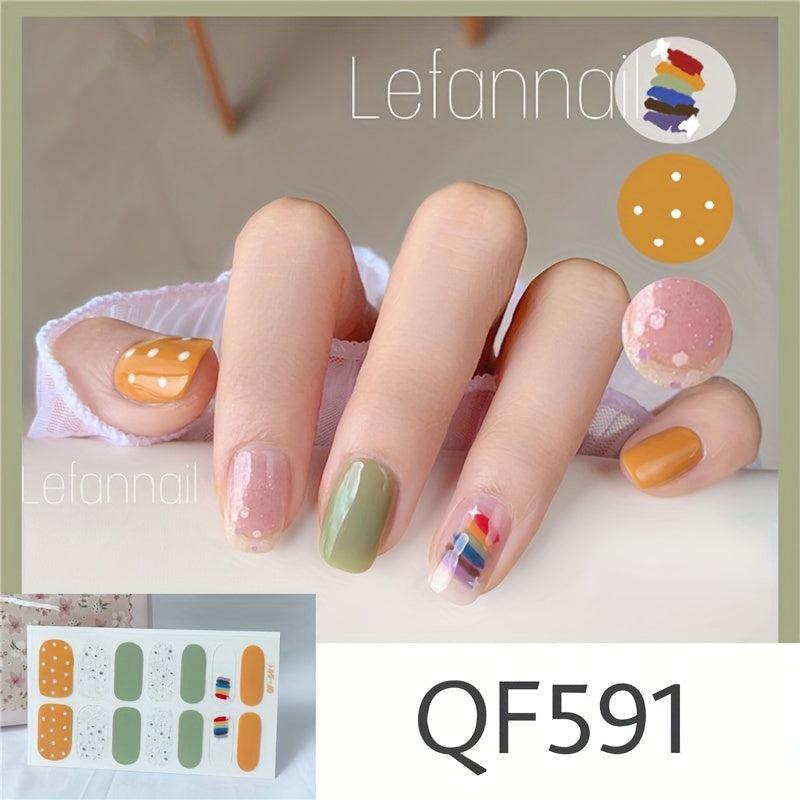 Waterproof Nail Polish Stickers Self Adhesive Decal Strips