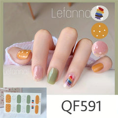 Waterproof Nail Polish Stickers Self Adhesive Decal Strips