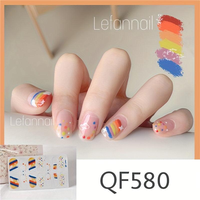 Waterproof Nail Polish Stickers Self Adhesive Decal Strips