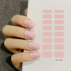 Solid Retro Nail Wraps Self Adhesive Gel Nail Strips