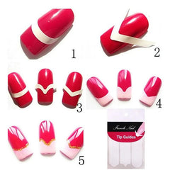 DIY French Manicure Nail Art Tips Tape Sticker Guide Stencil