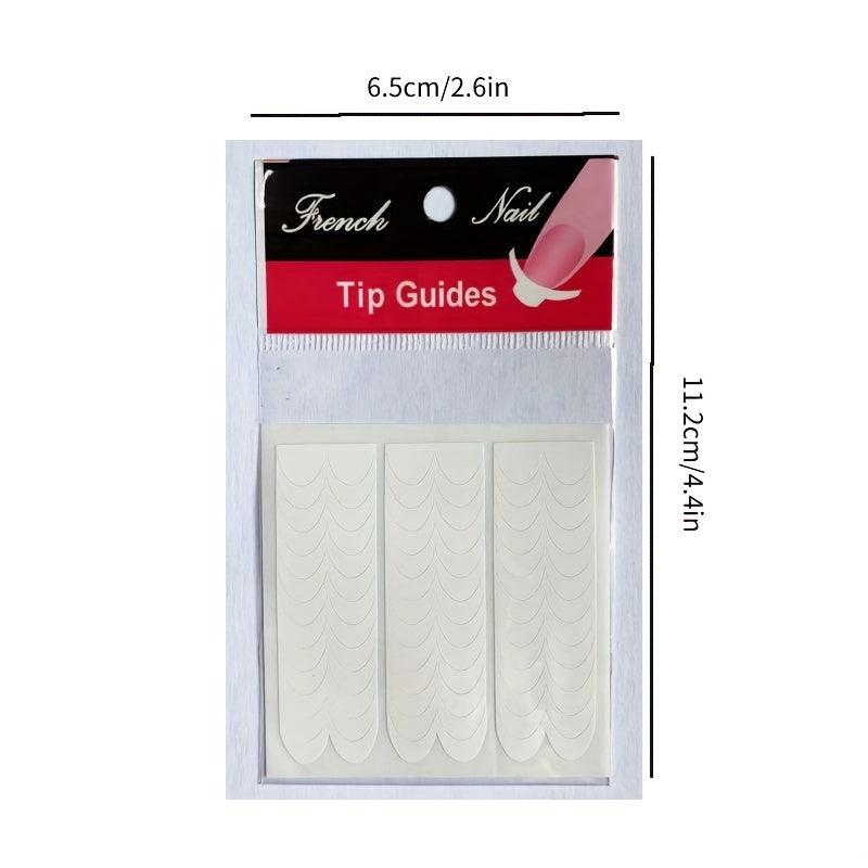 DIY French Manicure Nail Art Tips Tape Sticker Guide Stencil