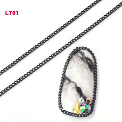3D Metallic Nail Art Stickers Thin Chain for DIY Nail Decoration