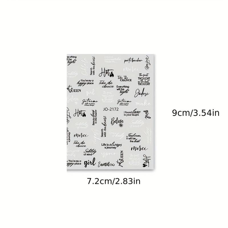6 Sheets French Nail Art Stickers Self Adhesive Pegatinas for Nail Designs
