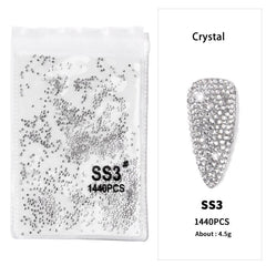 Crystal AB Flatback Nail Rhinestones for Nail Art