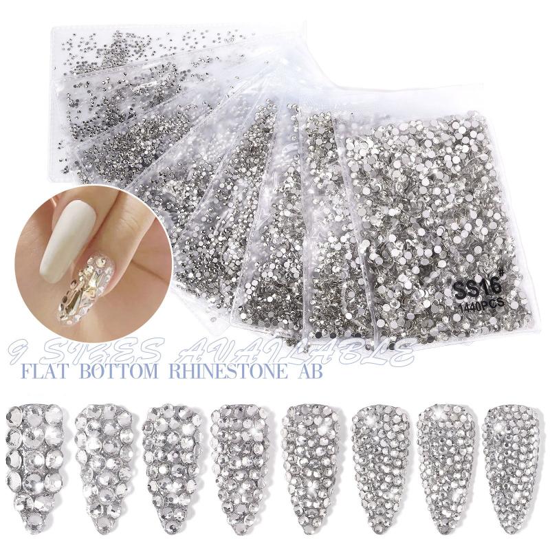 Crystal AB Flatback Nail Rhinestones for Nail Art