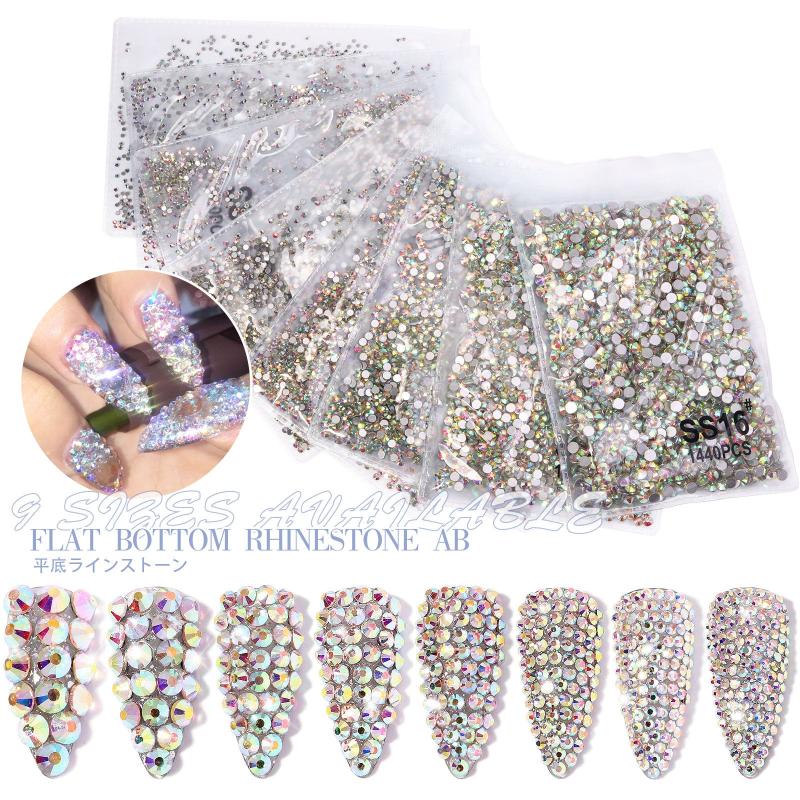 Crystal AB Flatback Nail Rhinestones for Nail Art