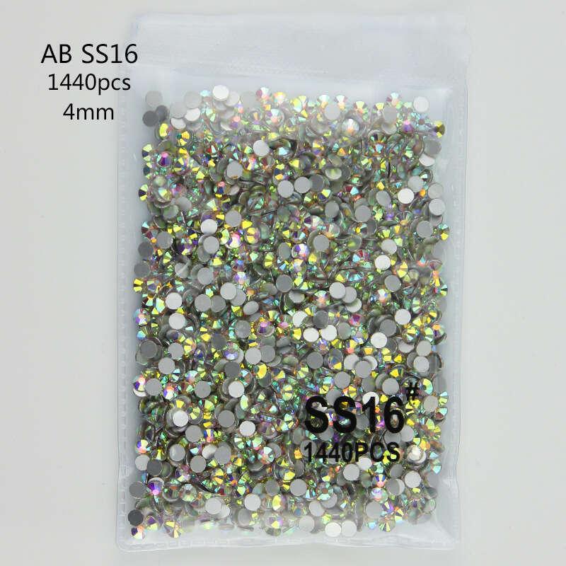 Mixed Sizes Crystal Flat Back Nail Diamonds Rhinestones