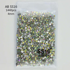 Mixed Sizes Crystal Flat Back Nail Diamonds Rhinestones