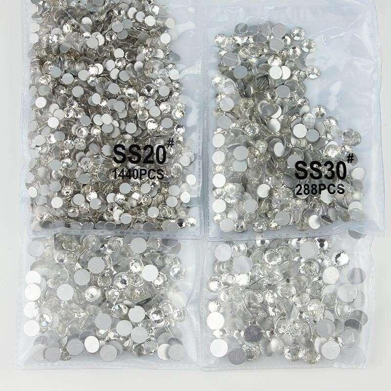 Mixed Sizes Crystal Flat Back Nail Diamonds Rhinestones