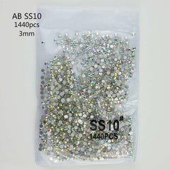 Mixed Sizes Crystal Flat Back Nail Diamonds Rhinestones