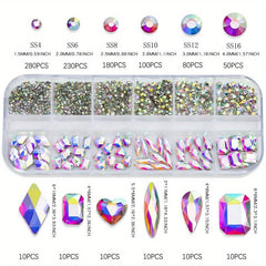 3D Glass Nail Art Rhinestones Crystal AB Kit