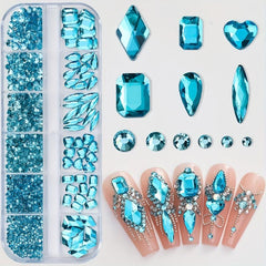 3D Glass Nail Art Rhinestones Crystal AB Kit