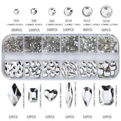 3D Glass Nail Art Rhinestones Crystal AB Kit