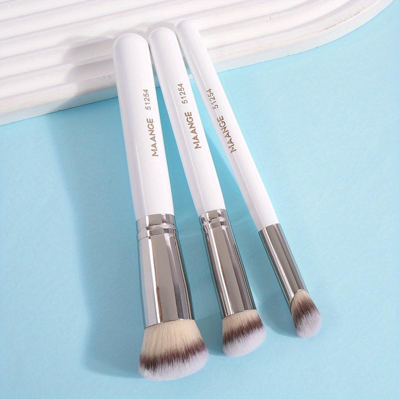 3pcs Wooden Handle Foundation & Concealer Brush Set for Face Makeup