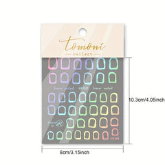 1 Pcs Circle Nail Sticker Golden Laser Silvery DIY Nail Art Decorations