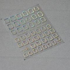 1 Pcs Circle Nail Sticker Golden Laser Silvery DIY Nail Art Decorations