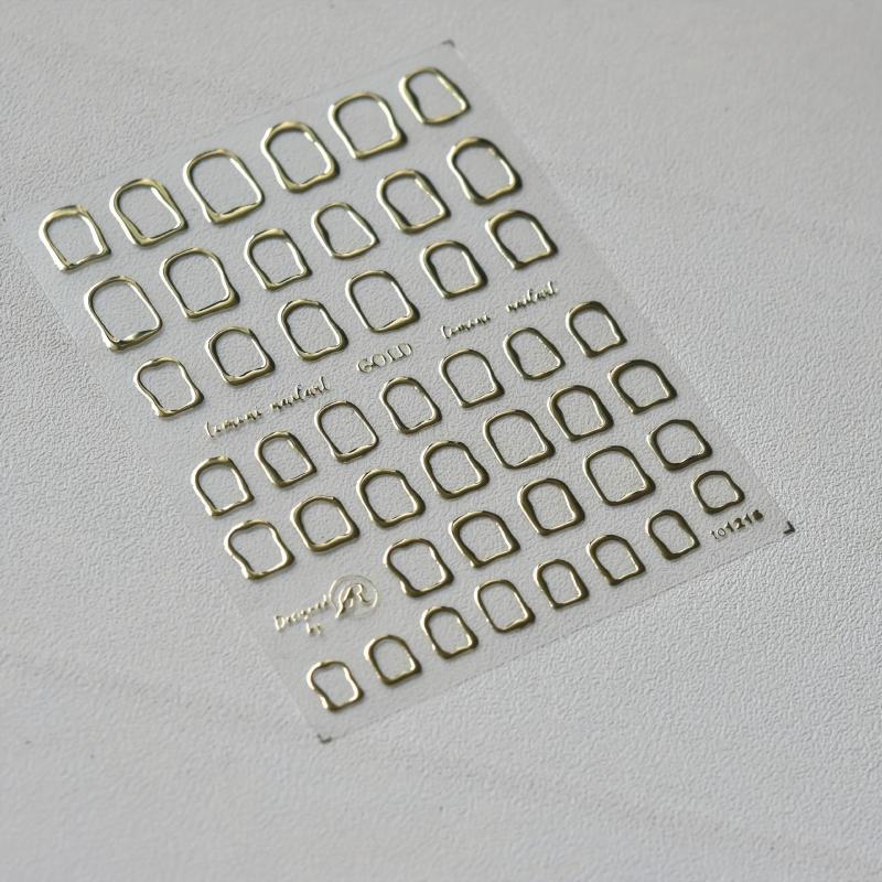 1 Pcs Circle Nail Sticker Golden Laser Silvery DIY Nail Art Decorations