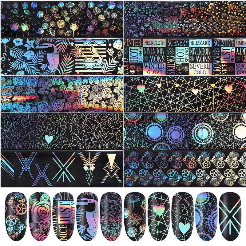 Y2K Manicure Stickers: Flame & Panda Designs - 10 Sheets