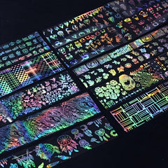 Y2K Manicure Stickers: Flame & Panda Designs - 10 Sheets